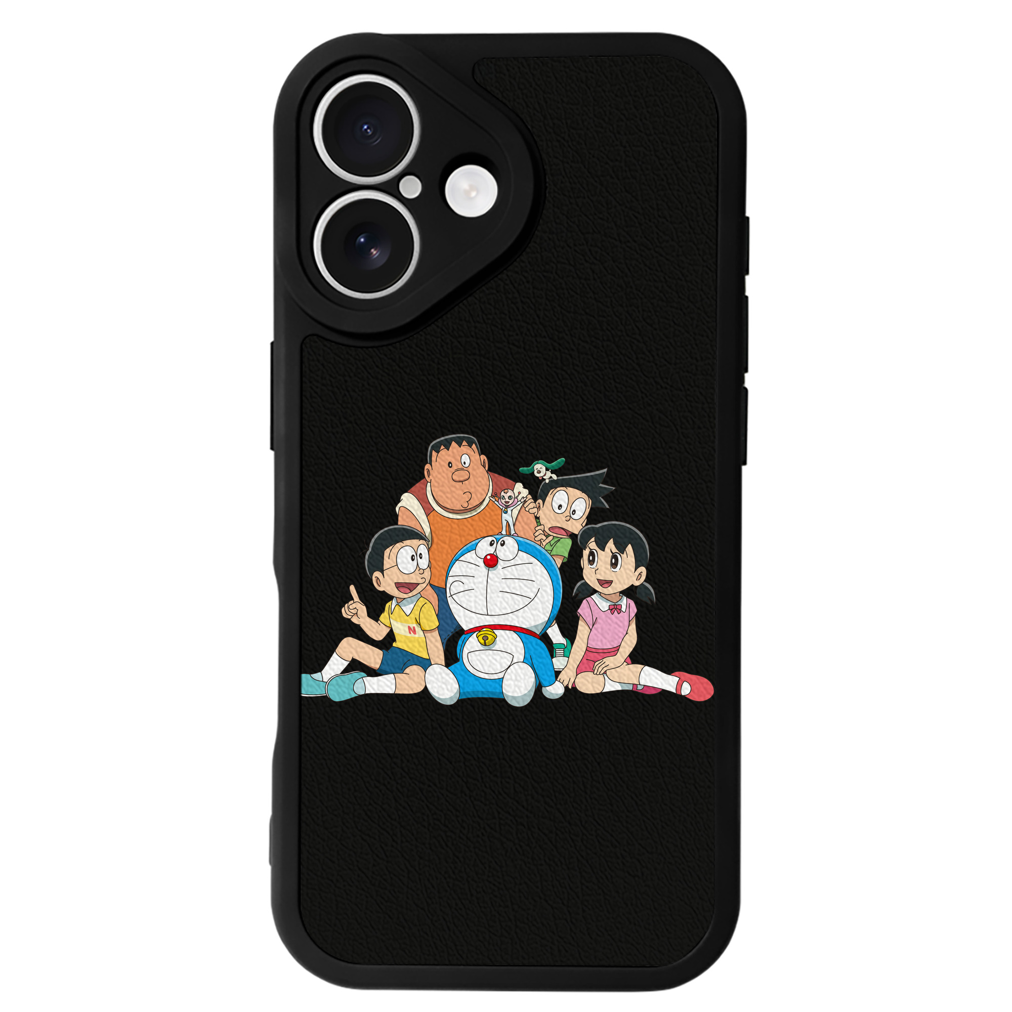 （画像用） ドラえもん Doraemon 【iPhone 16シリーズ対応】シリコンスマホケース（レザー調） 材質：シリコン